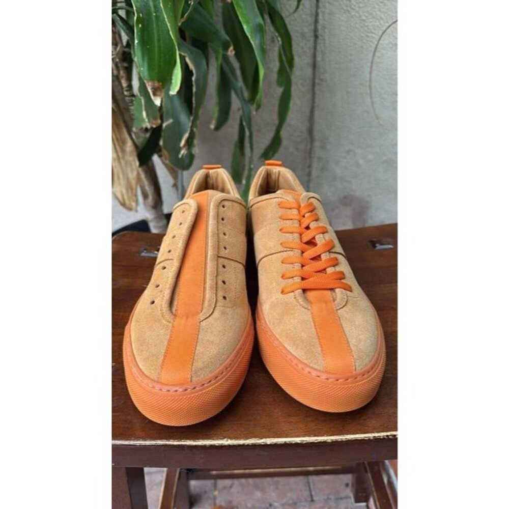 DANIEL PATRICK Size 9 Men's Orange Low Top Shoes Designer Used